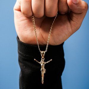 Jesus Pendant 20" Charm Necklace